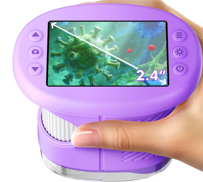 MiniBilim Dijital Mikroskop 🔬 – Çocuklar İçin 2.4” LCD Ekranlı Taşınabilir Keşif Mikroskobu
