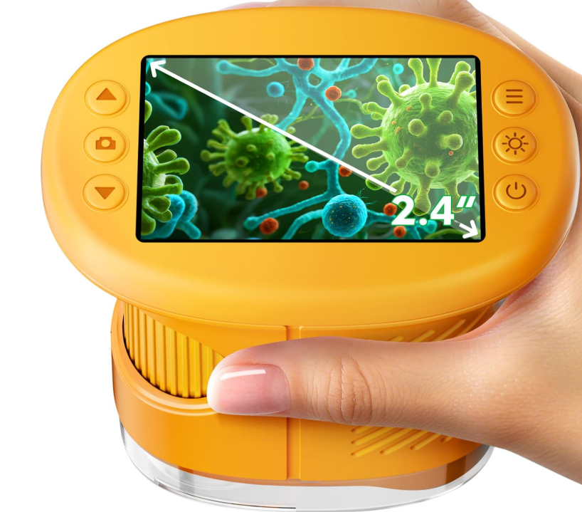 MiniBilim Dijital Mikroskop 🔬 – Çocuklar İçin 2.4” LCD Ekranlı Taşınabilir Keşif Mikroskobu
